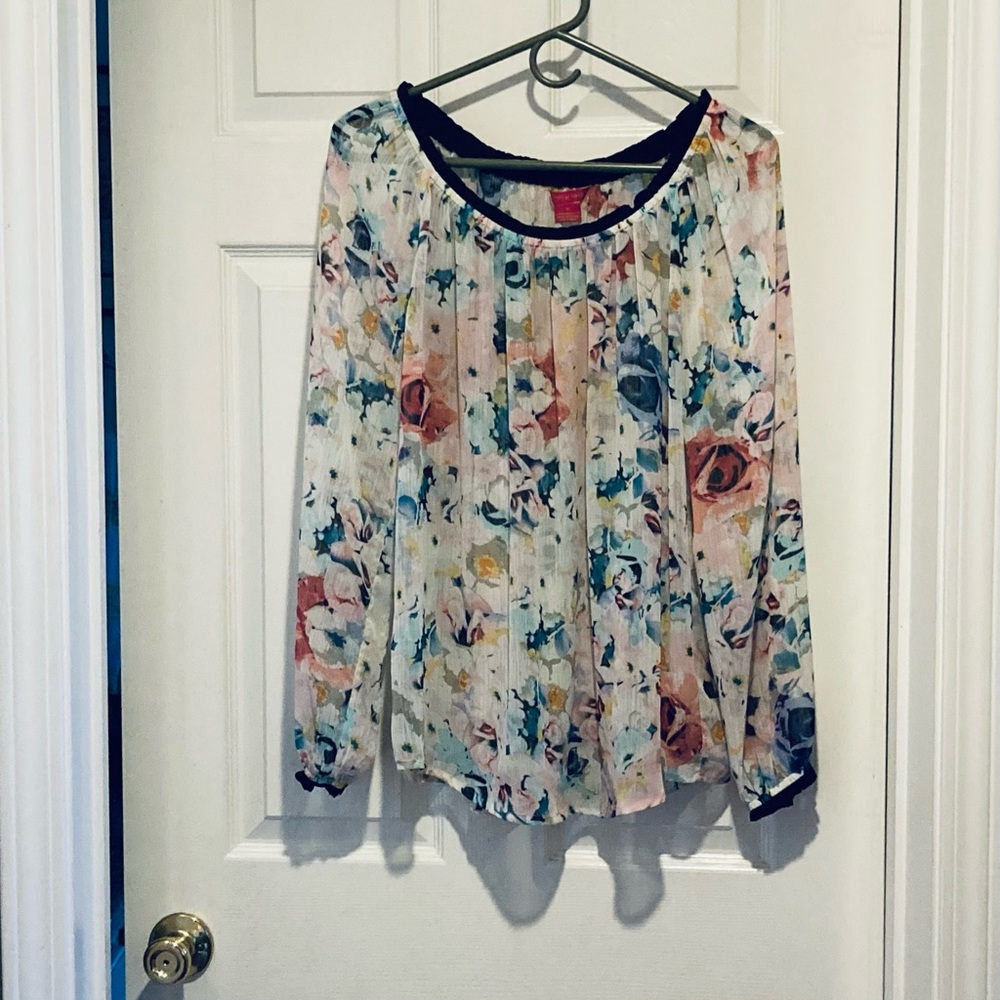 Sunny Leigh Cream and Pink Relaxed Blouse